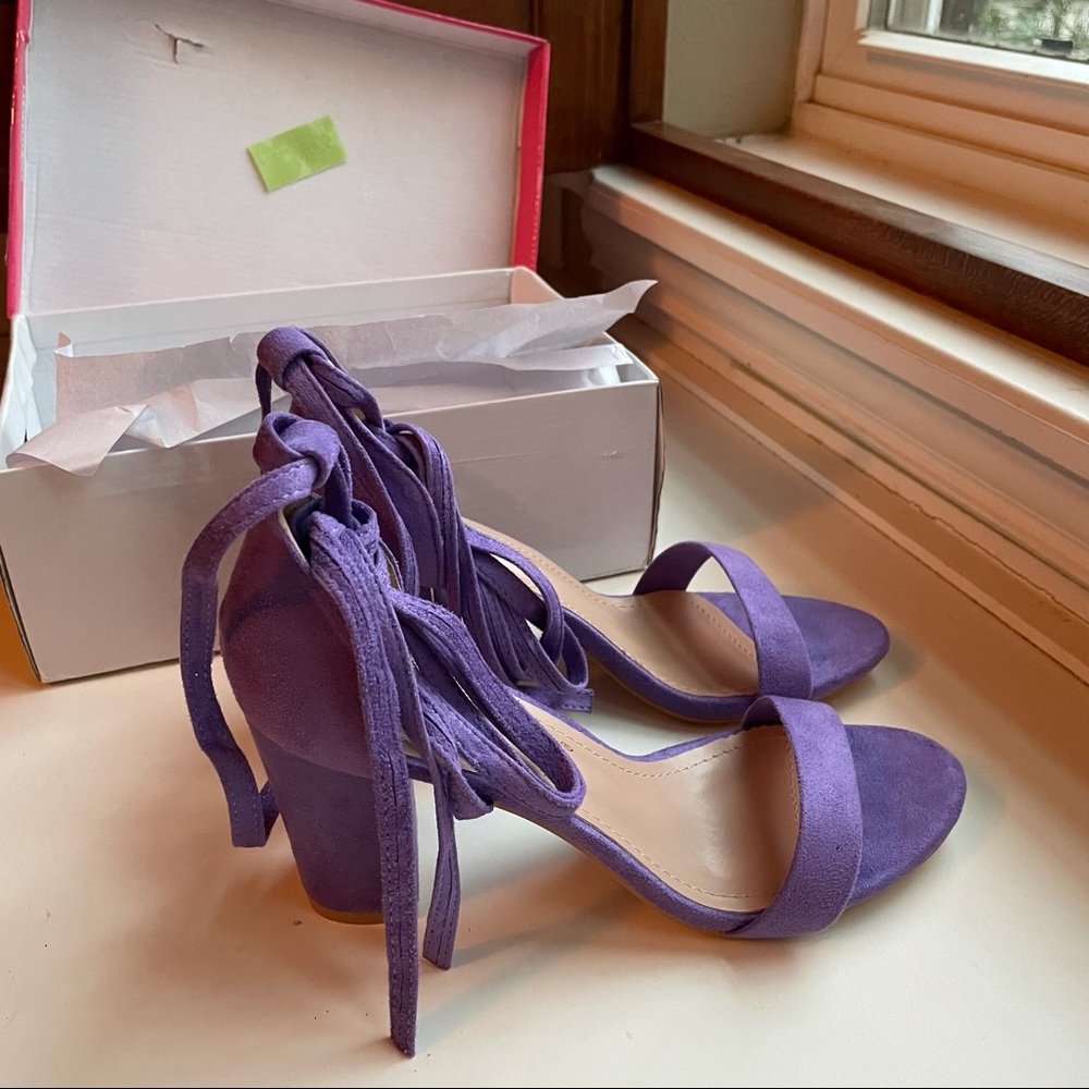 Purple Strappy Heels